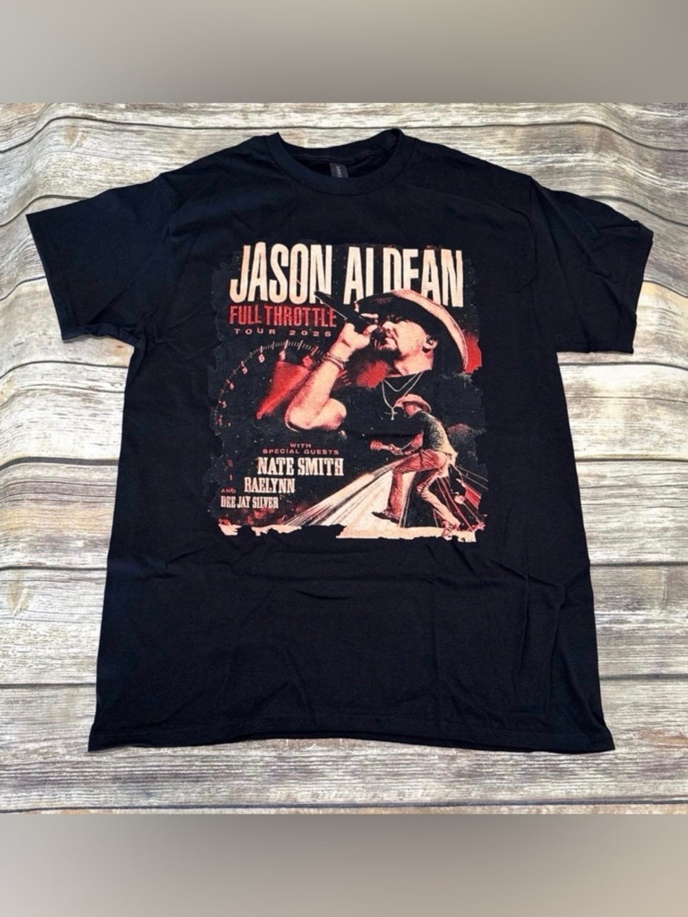 NWOT Jason Aldean “Full Throttle” Tour 2025 Unisex Concert T Shirt